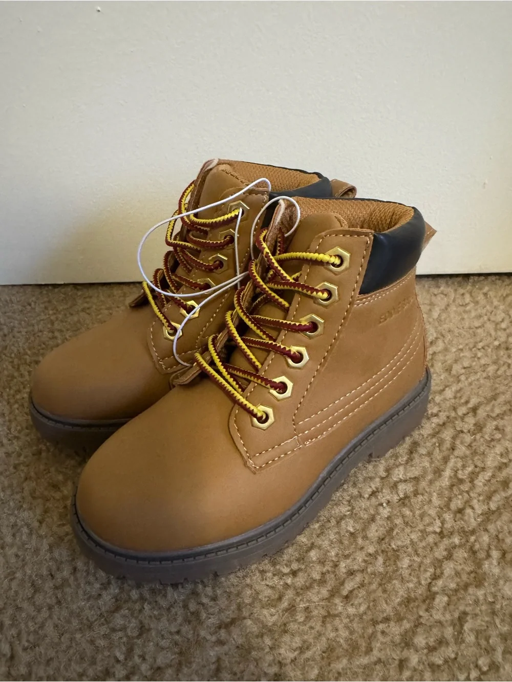 Eddie Bauer Kids Karpie Boots Wheat Brown Lace Up Lug Sole NWT Size 12M